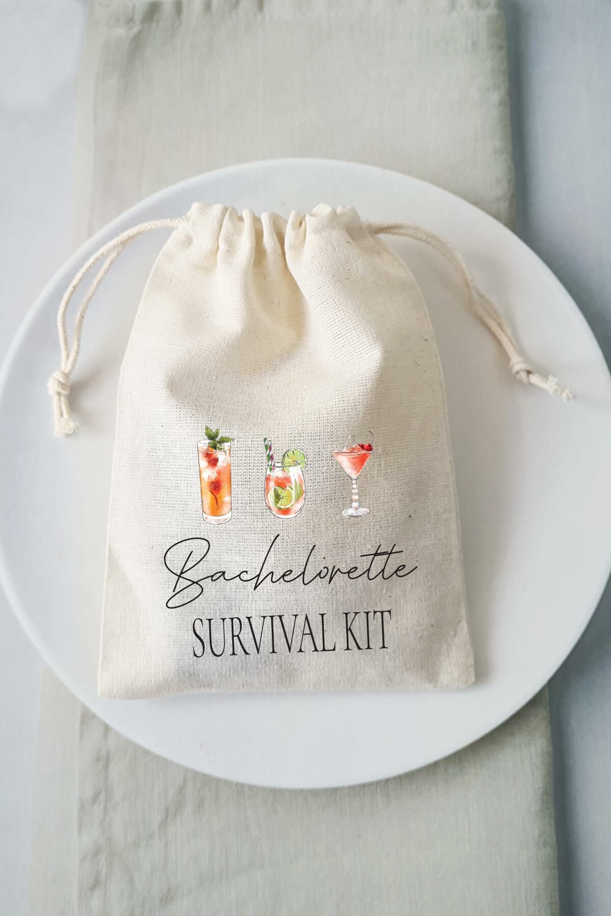 Bachelorette Party Survival Kit Hangover Kit Kesesi - 10 Adet