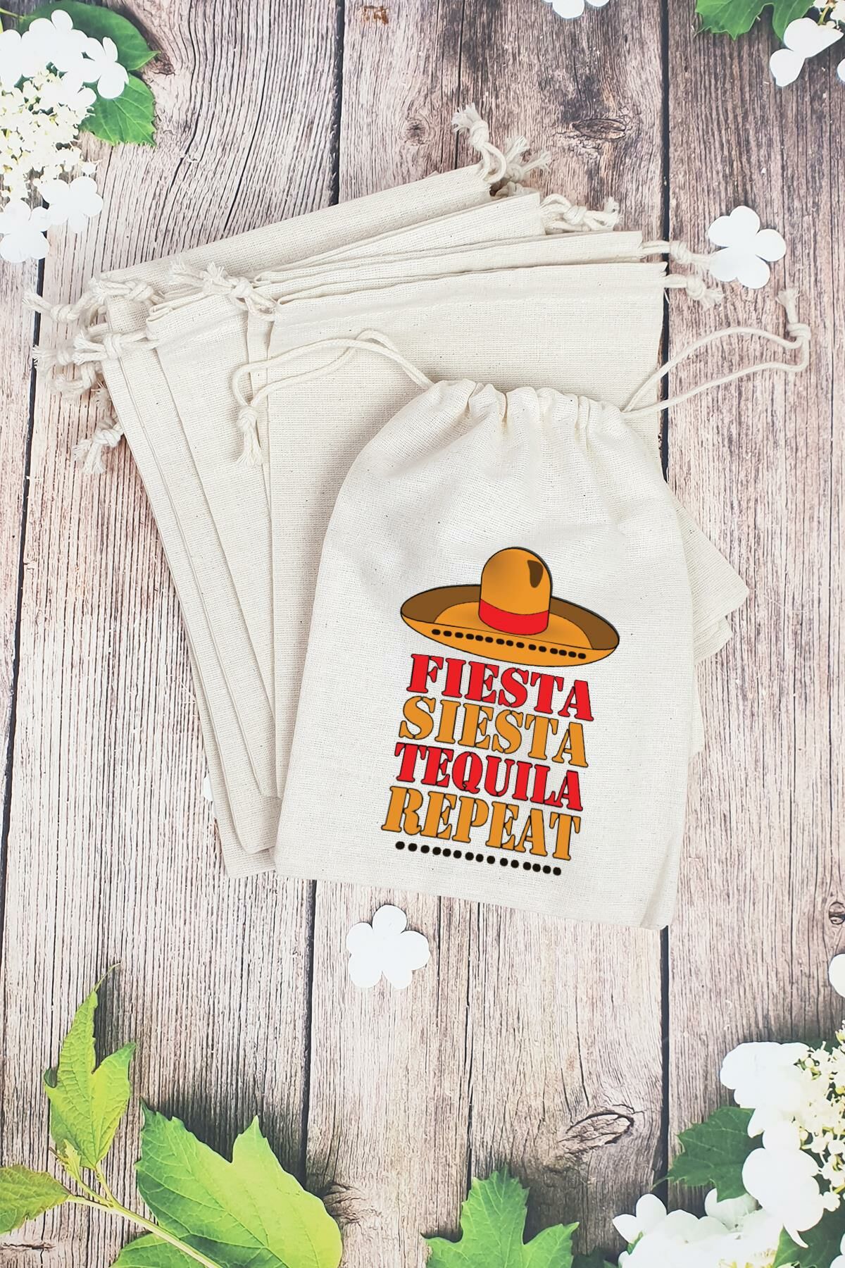 ''Fiesta Siesta Tequila Repeat'' - Hangover Kit Bez Kesesi - 10 Adet