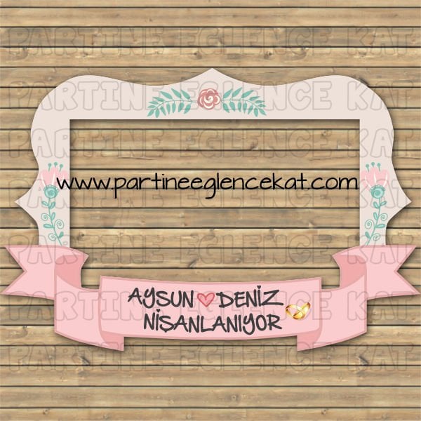 Kişiye Özel Nişan Hatıra Fotoğraf Çerçevesi - 1236