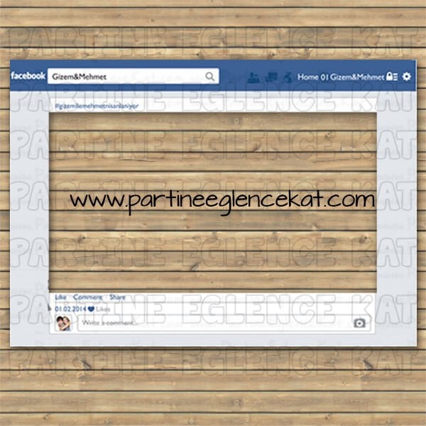 Facebook Tasarım Hatıra Fotoğraf Çerçevesi