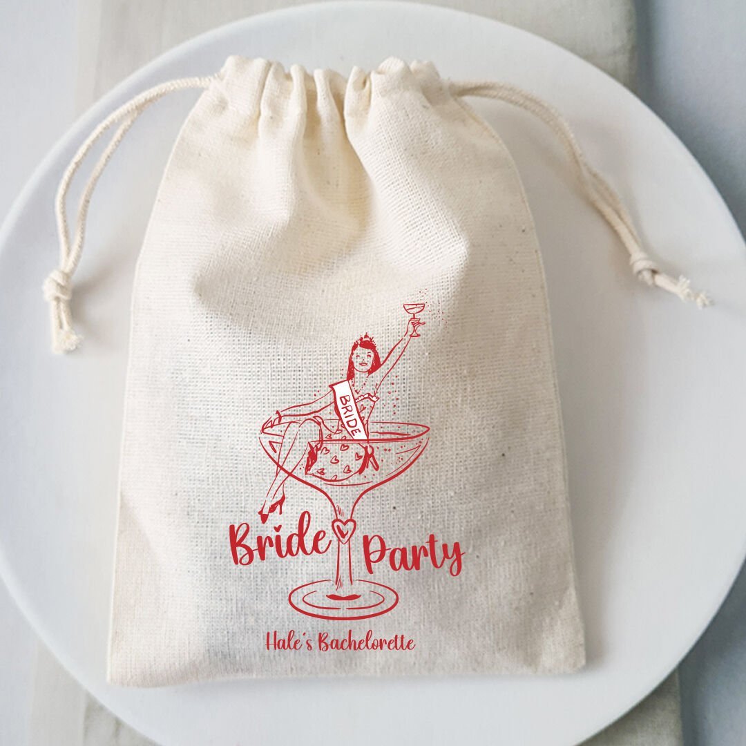 Bride Party Kadehte Kız Konsept Hediye Kesesi