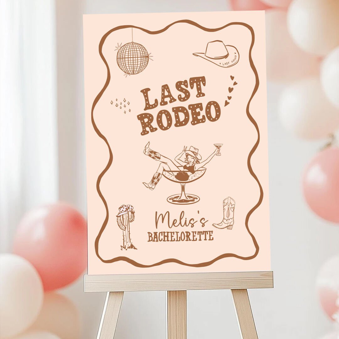 Last Rodeo Konsept Bekarlığa Veda Panosu