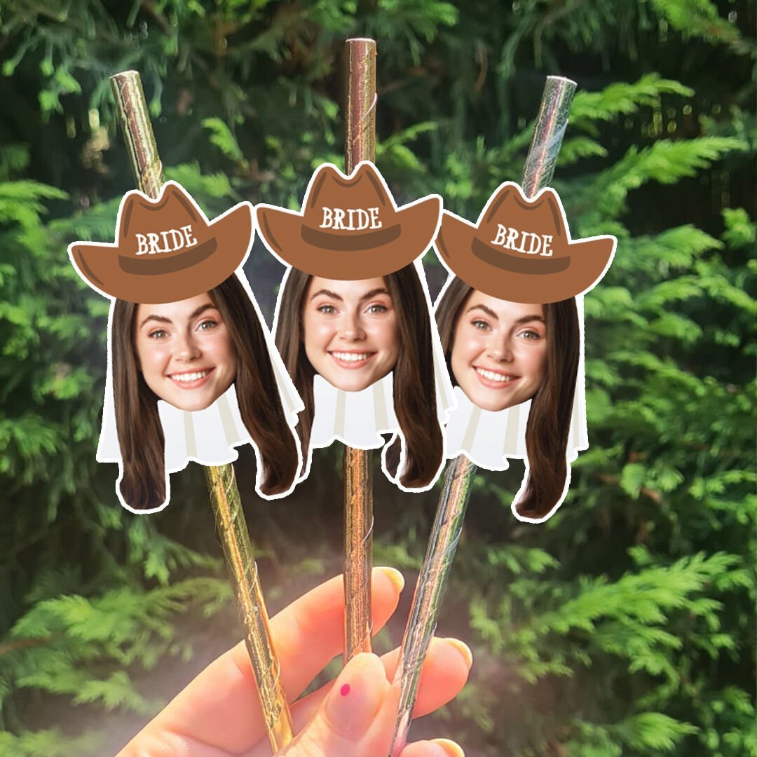 Rodeo Bride Fotoğraf Baskılı Pipet Takımı 5 li