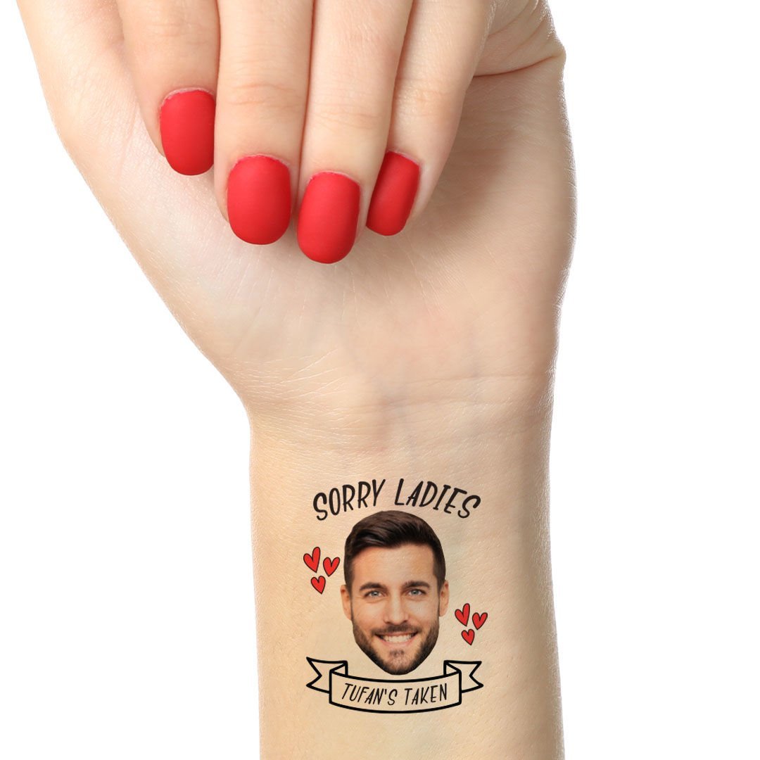 Sorry Ladies Konsept Fotoğraflı Geçici Dövme