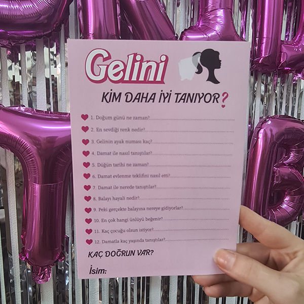 Barbie Konsept Gelini Kim Daha İyi Tanıyor? Oyun Kartı