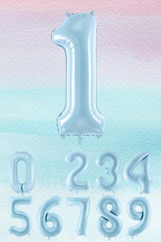 Mavi Rakam Balonlar 75cm Dev Uçan Rakam Balon