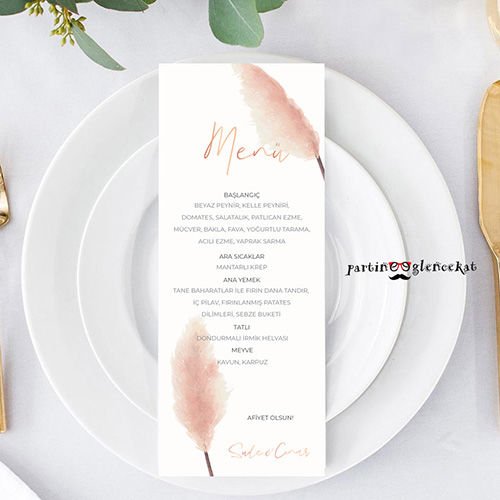 Rose Gold Konsept Menü Kartı