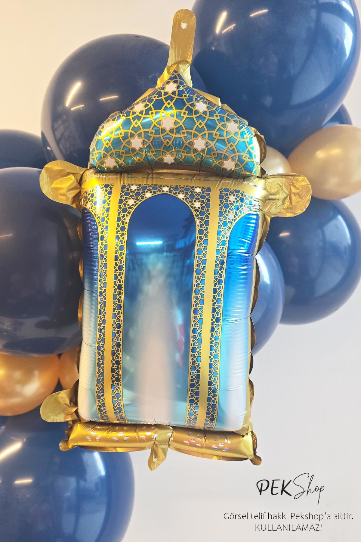 Kandil Folyo Balon Ramazan Süslemesi İslami Figür Fener Ramazan Balonu