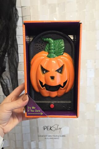 Halloween Bal Kabağı Kapı Zili Sesli Hareketli Cadılar Bayramı Kapı Zili Süs Aksesuar