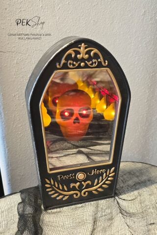 Aynalı Kapı Zili Sesli Korkutucu Cadılar Bayramı Kapı Zili Halloween Süs Aksesuar