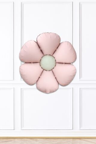 3lü Bohem Papatya Folyo Balon Seti Retro Krem Kahve Pembe Papatya Balonlar