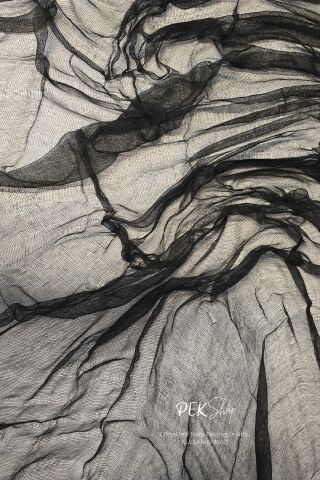 Cadılar Bayramı Tül Perde Siyah 120x200 cm Halloween Duvar Masa Süsü