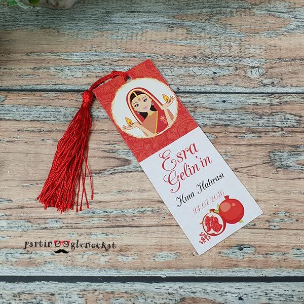 Hintli Kına Kızı Konseptli Hediyelik Kitap Ayracı