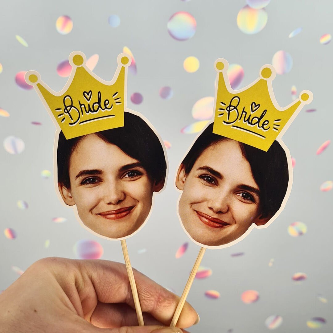 Fotoğraflı Bride to be Kürdan Süsü (10lu paket)