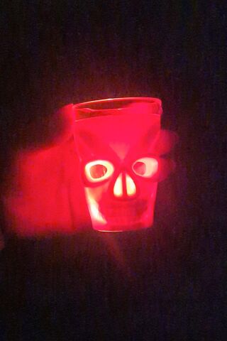 Halloween Işıklı Bardak Kuru Kafa Shot Bardağı Işıklı Cadılar Bayramı Bardağı 7cm