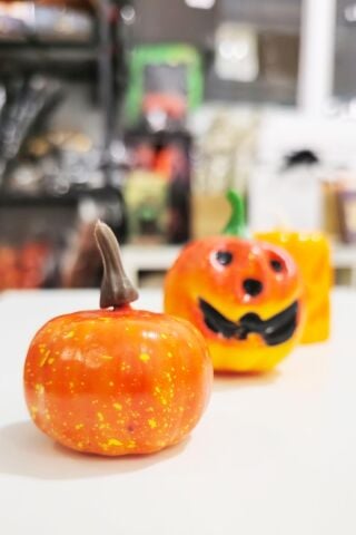 Halloween 3 lü Bal Kabağı Süs Seti Işıklı Balkabağı Mum Gülen Balkabağı Figür ve Küçük Balkabağı Figür