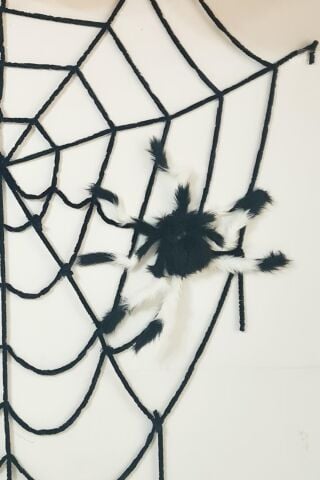 Halloween Örümcek Figür 50cm Tüylü Şekil Verilebilen Örümcek Süs Cadılar Bayramı Örümcek Süs