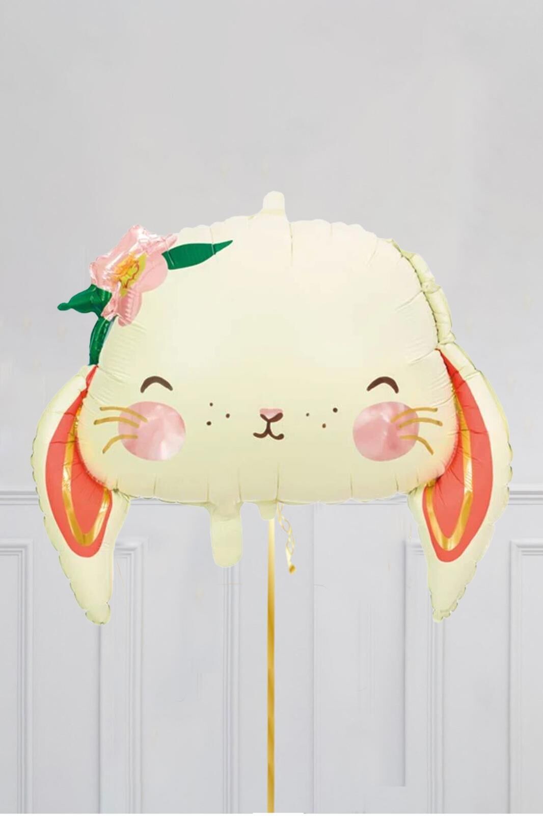 Çiçekli Tavşan Folyo Balon 60cm