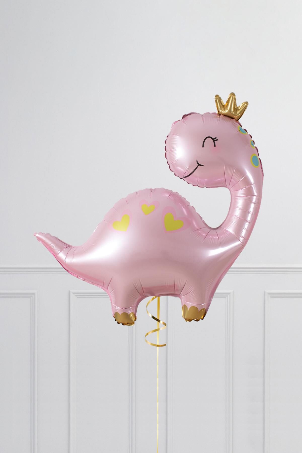 Pembe Dinazor Folyo Balon Sevimli Pembe Dinozor Kız Doğum Günü Balonu