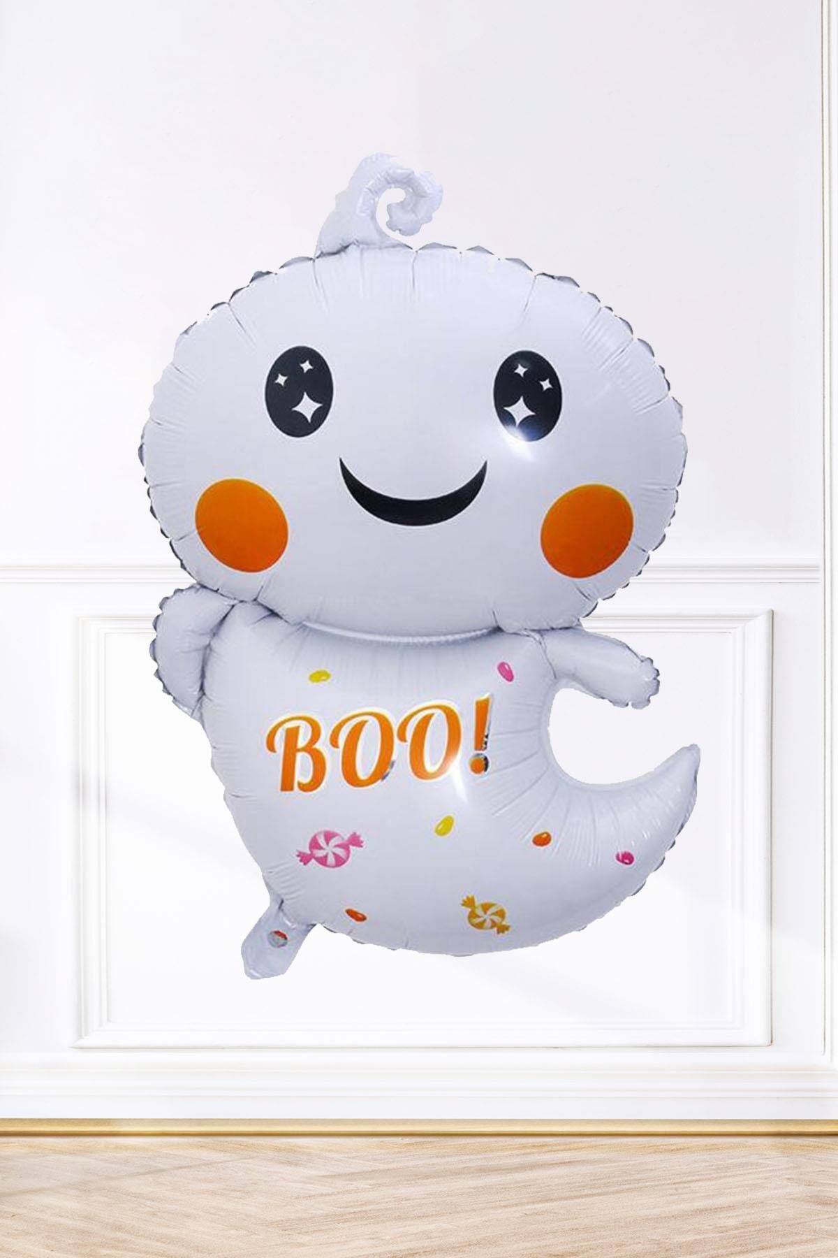 Sevimli Hayalet BOO Folyo Balon Halloween Süsleri Hayalet Balon