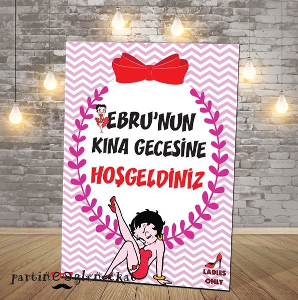 Betty Boop Konsept Kına Gecesi Panosu