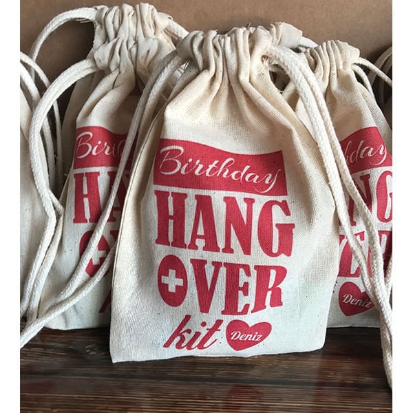 Kırmızı Konsept Doğum Günü Hangover Kit Kesesi