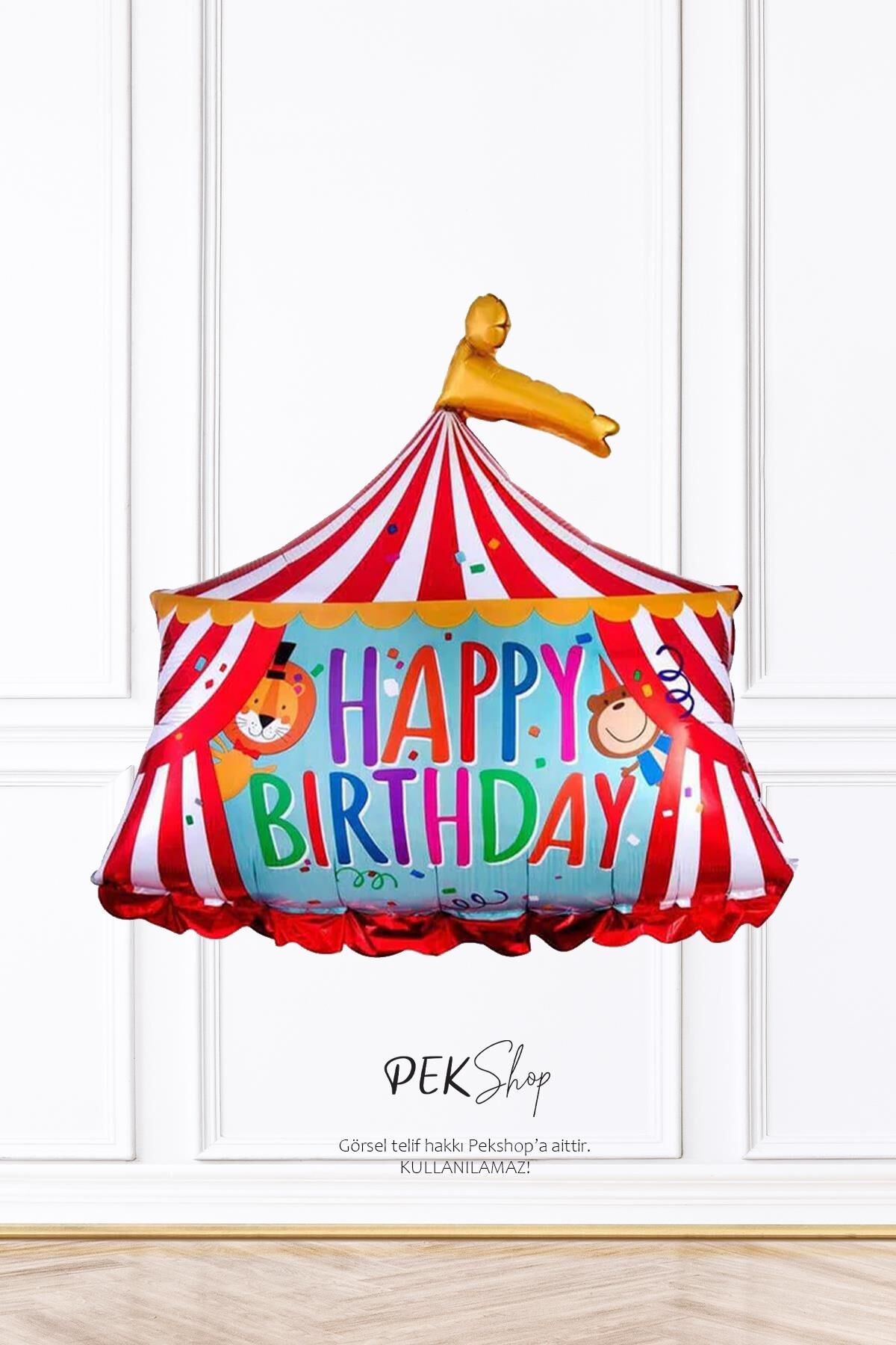 Sirk Folyo Balon Sirk Konsept Doğum Günü Balonu