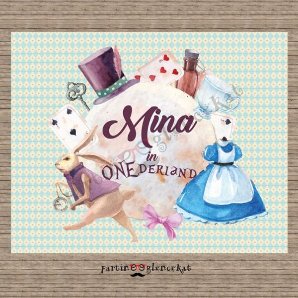 Alice in Wonderland Konsept Masa Arkası Pano (70x100)