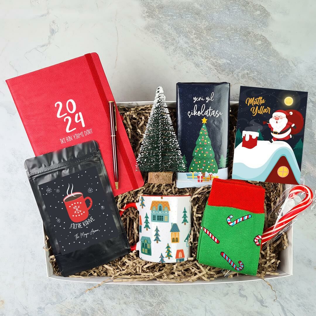 Candy Cane Mutlu Yıllar Yılbaşı Hediye Kutusu