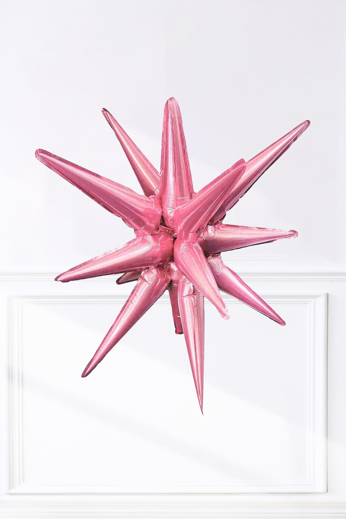 Pembe Kutup Yıldızı Folyo Balon Tek Parça Büyük Kutup Yıldız Balon 27inç 70cm