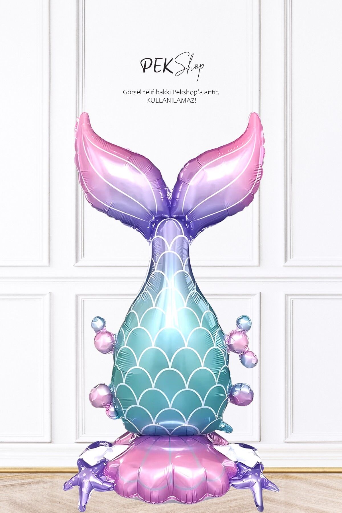 Ayaklı Deniz Kızı Kuyruğu Folyo Balon Büyük Boy 9603