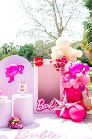 Pembe Kız Kafası Şekilli Folyo Balon 64cm