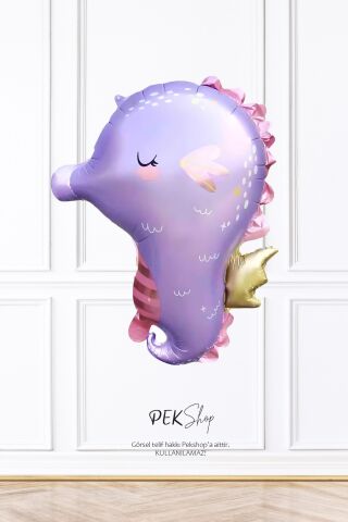 Mor Deniz Atı Folyo Balon