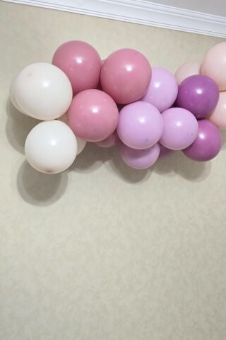 Retro Blush Pembe Renkler Parti Süsleme Balon Zinciri Seti