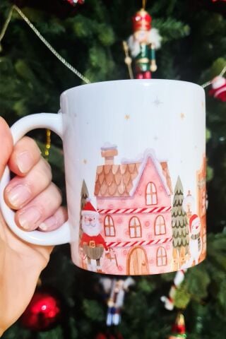 Christmas Town Tasarım Yılbaşı Hediyesi Kupa Bardak