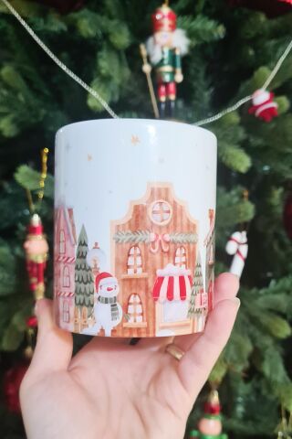 Christmas Town Tasarım Yılbaşı Hediyesi Kupa Bardak