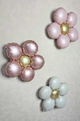 Retro Papatya 3lü Set Retro Renkler Papatya Balon Seti