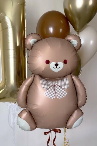 Retro Sevimli Ayı Balon Büyük Teddy Bear Ayı Folyo Balon