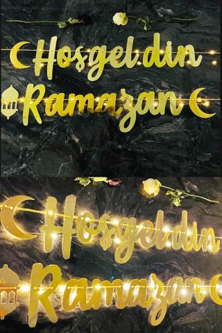 Ledli Hoşgeldin Ramazan Yazısı Işıklı Ramazan Süsleri