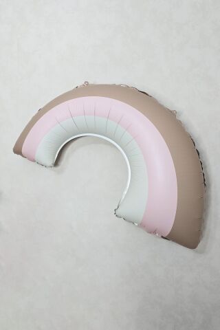 Retro Pembe Gökkuşağı Folyo Balon Retro Gökkuşağı Balon Büyük Boy