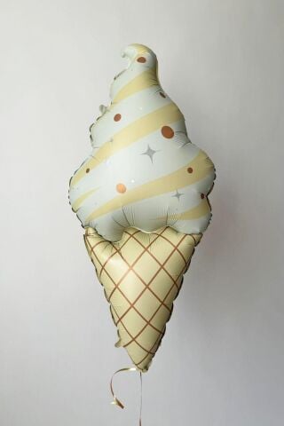 Retro Külahlı Dondurma Folyo Balon Retro Renkler Dondurma Balon