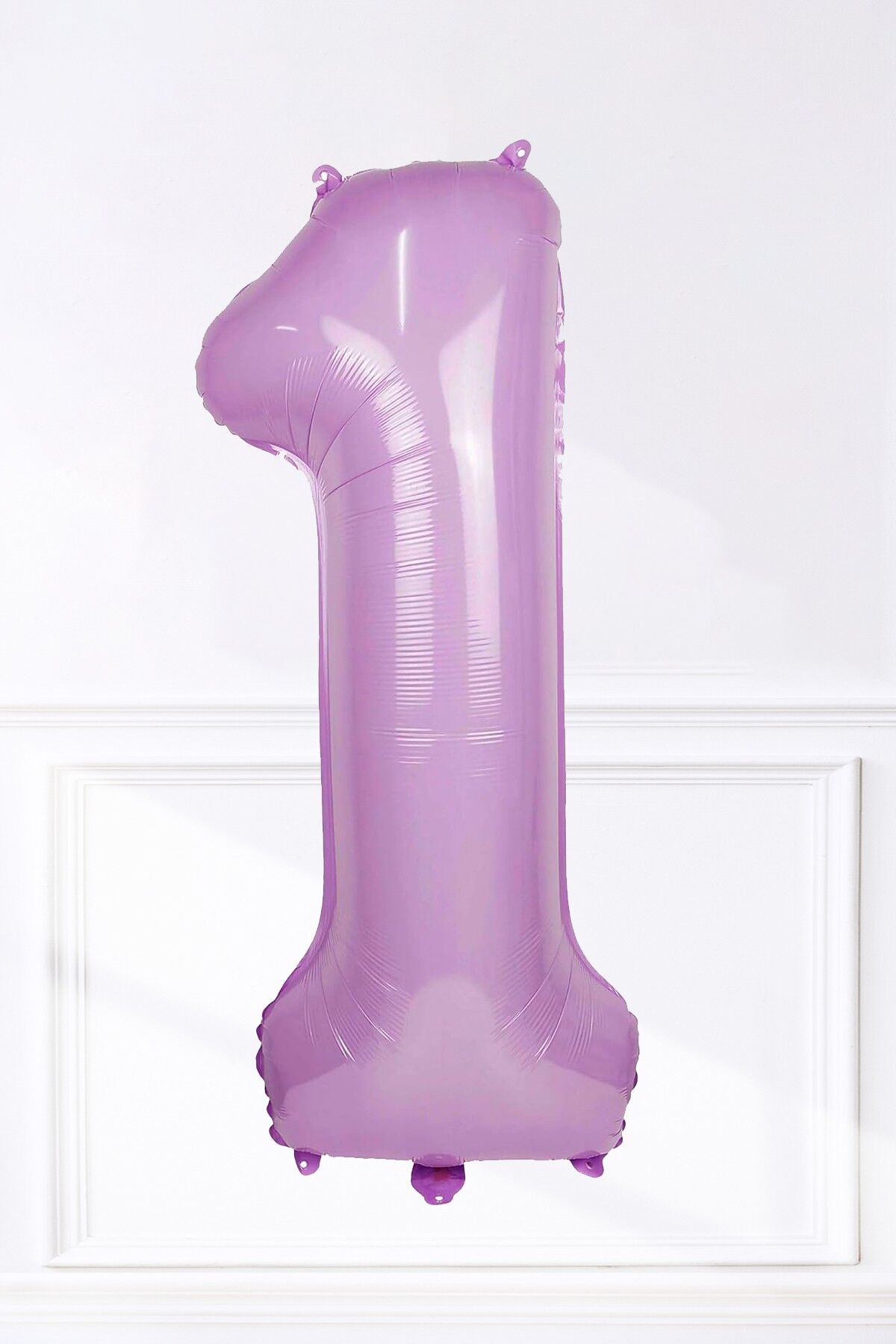 Lila Rakam Folyo Balon Lila Yaş Balonu