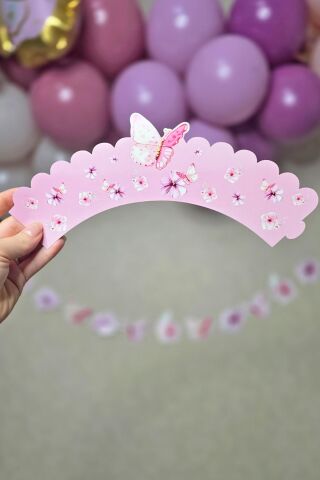 Kelebek Konsepti Cupcake Sargısı 10'lu