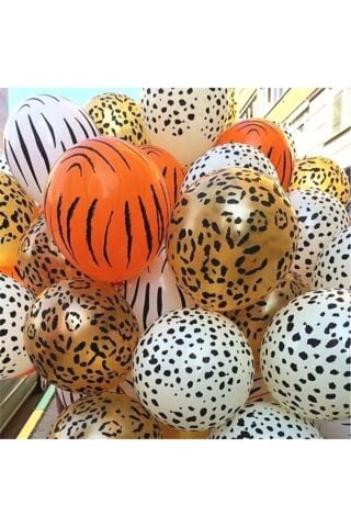 Safari Temalı Baskılı Balonlar 12'' Inç Balon 5 Adet