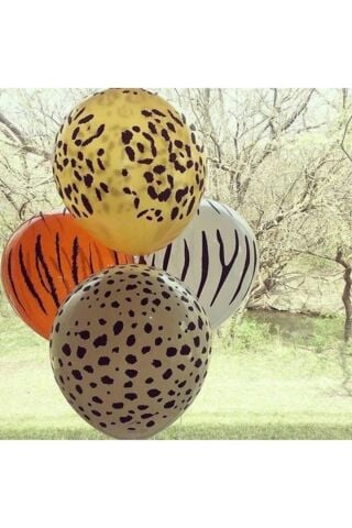 Safari Temalı Baskılı Balonlar 12'' Inç Balon 5 Adet