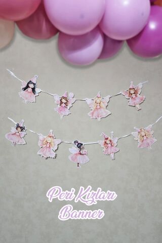 Peri Kızı Tema Banner Peri Kızları Konsept Duvar Süsü