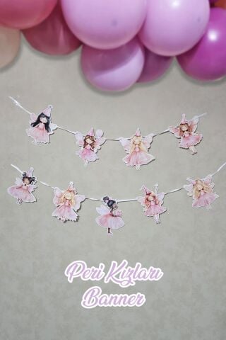 Peri Kızı Tema Banner Peri Kızları Konsept Duvar Süsü