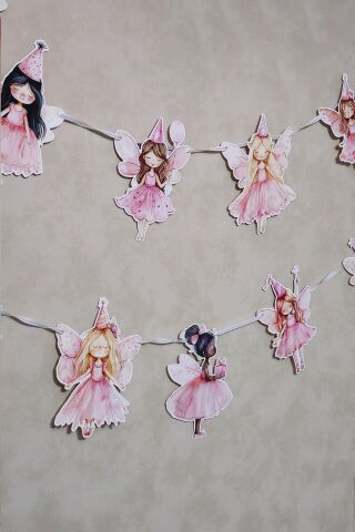 Peri Kızı Tema Banner Peri Kızları Konsept Duvar Süsü