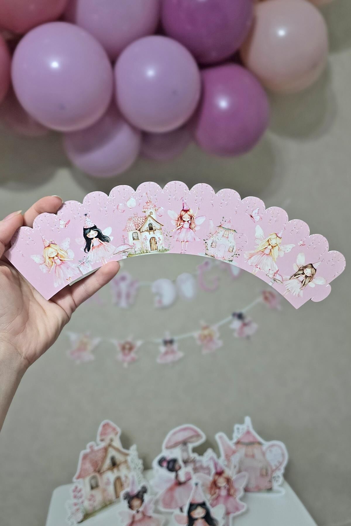 Peri Kızı Konsepti Cupcake Sargısı 10'lu