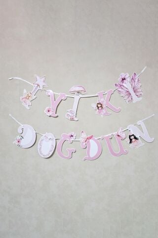 İyi Ki Doğdun Banner Peri Kızı Tema Banner Peri Kızları Konsept Duvar Süsü